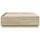 Bed Frame with LED without Mattress Sonoma Oak 135x190 cm Double 3209648