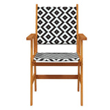 Garden Dining Set Brown Solid Acacia Wood, Poly Rattan Medium 3087124