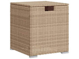 Propane Tank Cover Table Beige 40x40x60 cm Poly Rattan 366297