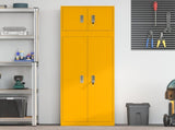 Storage Cabinet 2 pcs Mustard Yellow 60 x 40 x 180 cm Steel 3438702
