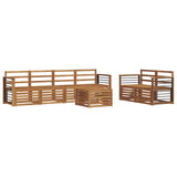 Sofa Sets 7 pcs Natural Solid Acacia Wood 3374419