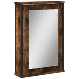 ZNTS Bathroom Mirror Cabinet Smoked Oak 42x12x60 cm Engineered Wood 842433