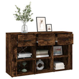 Sideboard Smoked Oak 100x30x59,5 cm Engineered Wood 821009