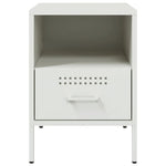 ZNTS Bedside Cabinets 2 pcs White 36x39x50.5 cm Steel 843065