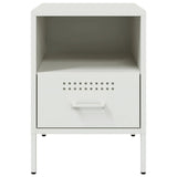 ZNTS Bedside Cabinets 2 pcs White 36x39x50.5 cm Steel 843065