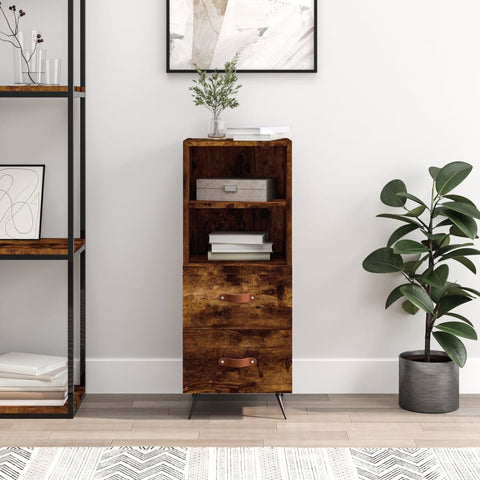 ZNTS Sideboard Smoked Oak 34.5x34x90 cm Engineered Wood 828641