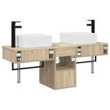 Bathroom Cabinet Set 3 pcs Sonoma Oak 53 x 35 x 39 cm 3405609