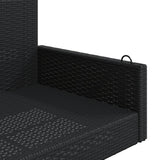 Swing Bench Black 119x56x48 cm Poly Rattan 365625