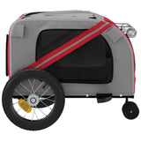 Pet Bike Trailer Red and Black Oxford Fabric and Iron 93887