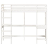 Loft Bed without Mattress White 80x200 cm Solid Wood Pine 842855