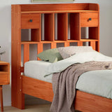 Headboard with Storage Wax Brown 75 cm Solid Wood Pine 855528
