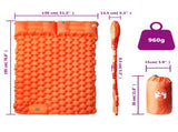 Self Inflating Camping Mattress with Pillows 2-Person Orange 4007100