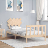 Bed Frame without Mattress Single Solid Wood Pine 3193431