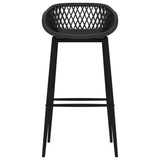 5 Piece Bar Set White and Black 3057431