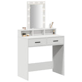 Dressing Table White 79 x 41 x 140 cm Engineered Wood 865163
