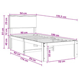 Single Bed Frame with Headboard ROSTOCK Natural 90 x 190 cm 903441