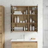 Bathroom Mirror Cabinet Artisian Oak 60 x 14.5 x 70 cm 889062