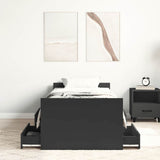 Bed Frame without Mattress Black 100x200 cm 3203797