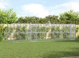Dog Kennel 3 pcs Silver 6 x 2 x 2 m Galvanised steel 3368339
