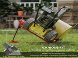 400 kg Foldable Ride-On Mower Jack Lift, Adjustable Steel Lifting Device, for Lawn Mower, ATV, Red T3398P376690