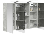 Bathroom Mirror Cabinet Concrete Grey 70 x 14.5 x 70 cm 889098