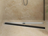 Shower Drain Glass Cover with 360&deg Siphon Black 100 cm 42015978