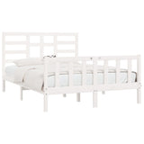 Bed Frame without Mattress White 140x200 cm Solid Wood Pine 3107614