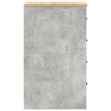 Garage Storage Cabinet Concrete Grey 30x51x85 cm Solid Wood Pine 860583
