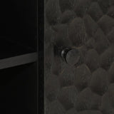 TV Cabinet Black 80x31x46 cm Solid Wood Mango 356834