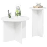 Side Table Set with Storage 2 pcs White Engineered Wood 8001028