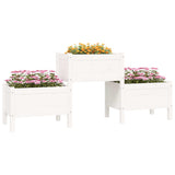 Planter White 178.5x44x75 cm Solid Wood Pine 822248