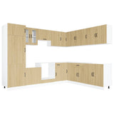 14 Piece Kitchen Cabinet Set Lucca Sonoma Oak Engineered Wood 3314984