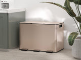 45L Triple Compartment Stainless Steel Bin, with Deodoriser Holders - Gold Tone T3398P328325