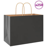 Paper Bags 250 pcs with Handles Black 32x17x25 cm 4101649