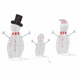 Lighted Snowman Family 3 pcs Warm White Polyester 42019625