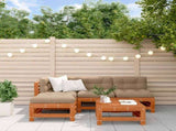 Garden Lounge Set 5 pcs Wax Brown Solid Pine Wood 3418101