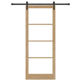 Sliding Door ORKDAL Natural and Black 93 x 232 cm 3331843