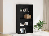 Freestanding Bookshelf Black Oak 60 x 30 x 151.5 cm 8003715