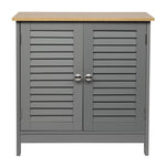 ZNTS 2 Hundred Page Doors MDF Spray Paint Bathroom Cabinet Gray 76520309