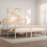 Senior Bed without Mattress 200x200 cm Solid Wood 3195566