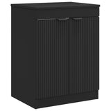 Bathroom Furniture Set Black Engineered Wood 3404223