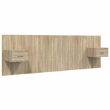 Bed Headboard with Cabinets Sonoma Oak Engineered Wood 3115702