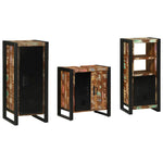 Bathroom Furniture Set 3 pcs Multicolour Solid Reclaimed Wood 3305629