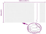 Hexagon Fence Silver 1.2 x 10 m Galvanised steel 42005645