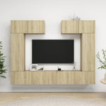 ZNTS 6 Piece TV Cabinet Set Sonoma Oak Engineered Wood 3079014