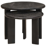 Nesting Coffee Tables 2 pcs White Solid Mango Wood 4104651