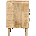 ZNTS Bedside Cabinet 40x32x46 cm Solid Wood Rough Mango 4104507