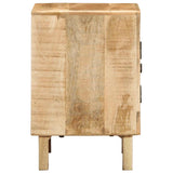 ZNTS Bedside Cabinet 40x32x46 cm Solid Wood Rough Mango 4104507