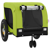 Pet Bike Trailer Green and Black Oxford Fabric and Iron 94018