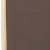 5-Panel Room Divider Brown 200x170x4 cm Fabric 248181